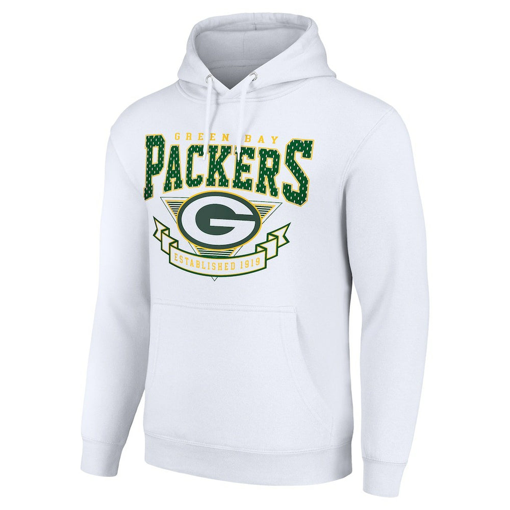 Green Bay Packers Starter ‘80s Inspired Pullover Hoodie - White sale