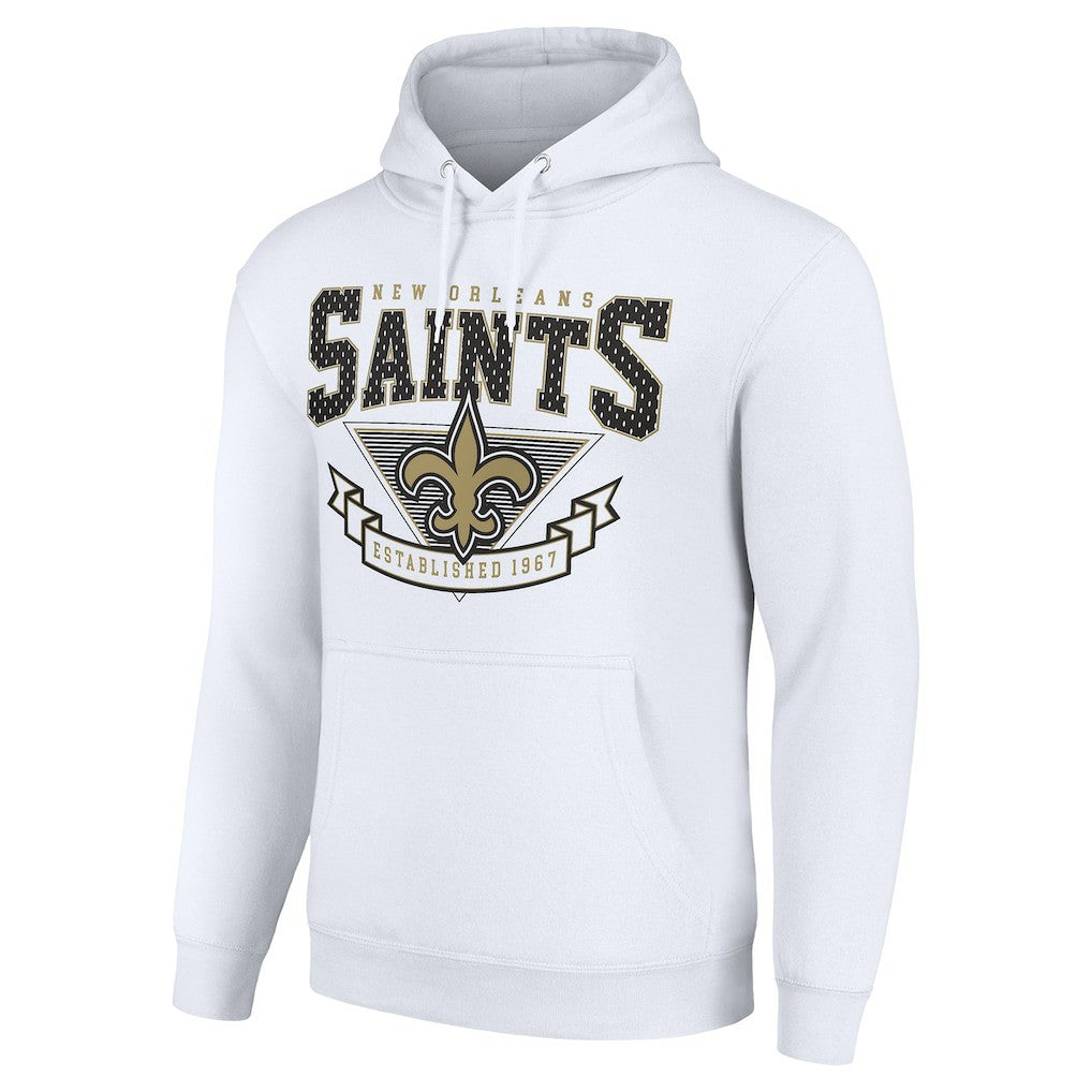 New Orleans Saints Starter ‘80s Inspired Pullover Hoodie - White cheap