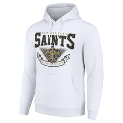 New Orleans Saints Starter ‘80s Inspired Pullover Hoodie - White cheap