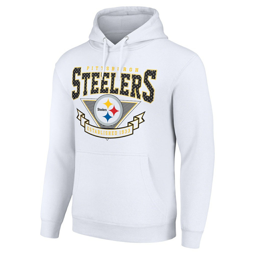 Pittsburgh Steelers Starter ‘80s Inspired Pullover Hoodie - White for sale