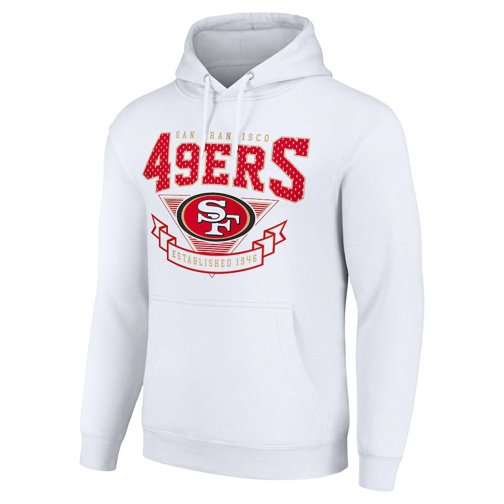 San Francisco 49ers Starter ‘80s Inspired Pullover Hoodie - White on sale
