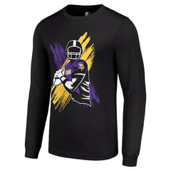 Minnesota Vikings Starter Player X Logo Graphic Long Sleeve T-Shirt - Black on sale