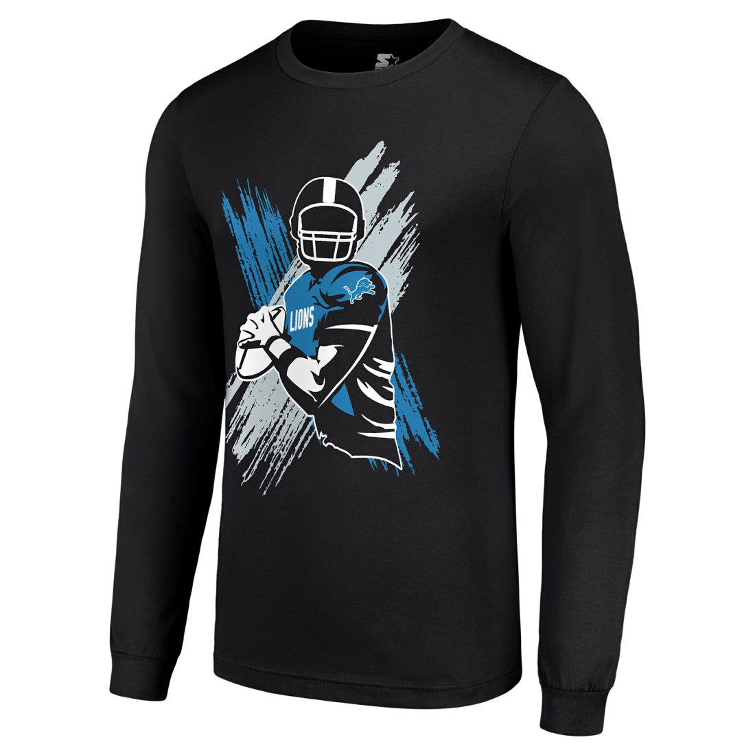 Detroit Lions Starter Player X Logo Graphic Long Sleeve T-Shirt - Black online