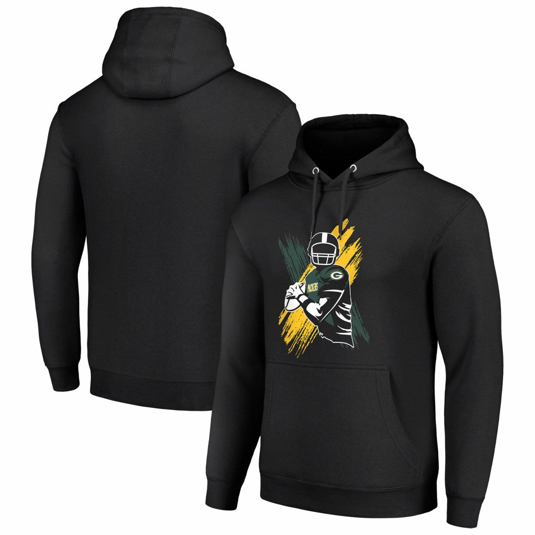 Green Bay Packers Starter Player X Fleece Pullover Hoodie - Black sale