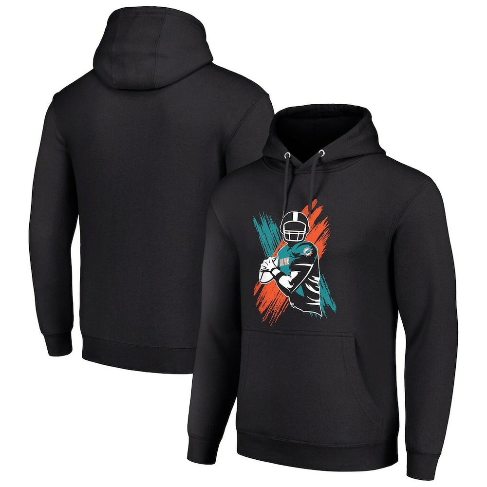 Miami Dolphins Starter Player X Fleece Pullover Hoodie - Black sale