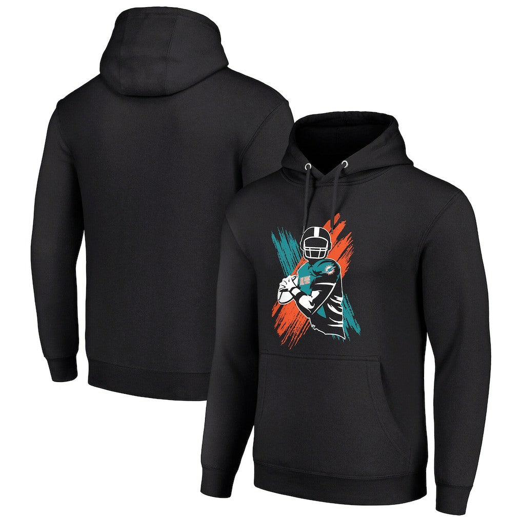 Miami Dolphins Starter Player X Fleece Pullover Hoodie - Black sale