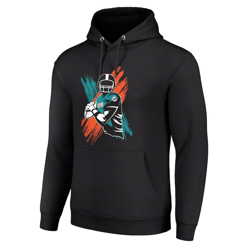 Miami Dolphins Starter Player X Fleece Pullover Hoodie - Black sale