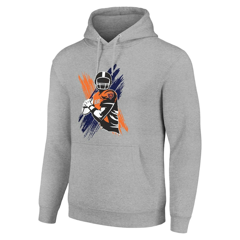 Chicago Bears Starter Player X Fleece Pullover Hoodie - Heather Gray cheap