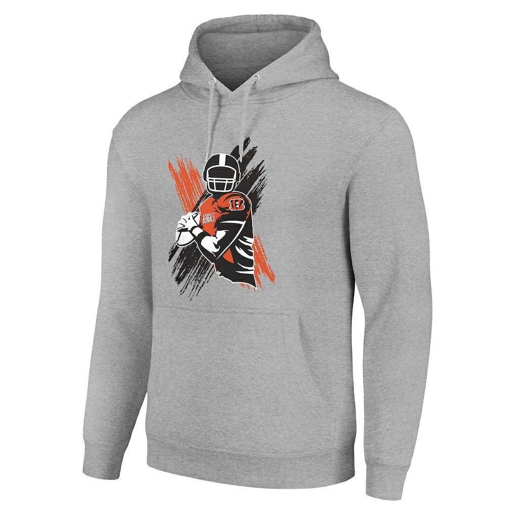 Cincinnati Bengals Starter Player X Fleece Pullover Hoodie - Heather Gray online