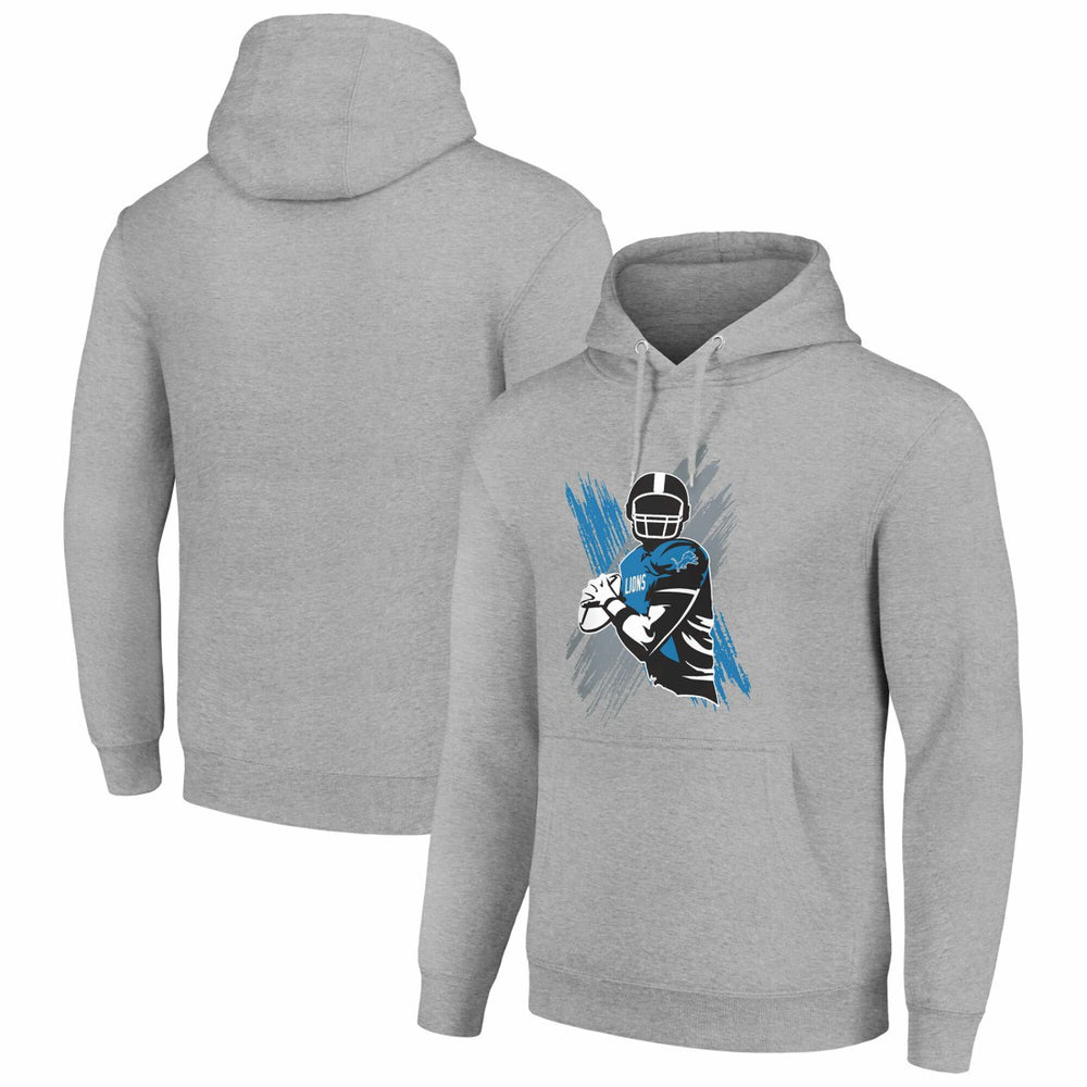 Detroit Lions Starter Player X Fleece Pullover Hoodie - Heather Gray cheap