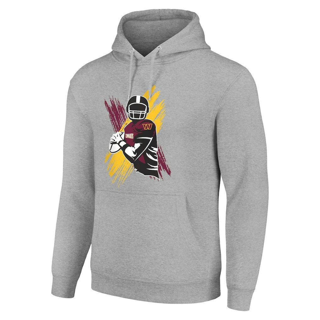 Washington Commanders Starter Player X Fleece Pullover Hoodie - Heather Gray for sale