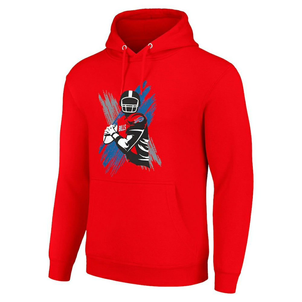 Buffalo Bills Starter Player X Fleece Pullover Hoodie - Red cheap