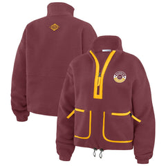 Washington Commanders WEAR by Erin Andrews Women's Polar Fleece Half-Zip Jacket - Burgundy outlet