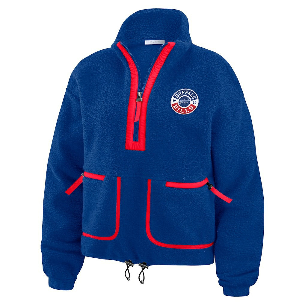 Buffalo Bills WEAR by Erin Andrews Women's Polar Fleece Half-Zip Jacket - Royal for sale