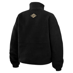 New Orleans Saints WEAR by Erin Andrews Women's Polar Fleece Half-Zip Jacket - Black discount
