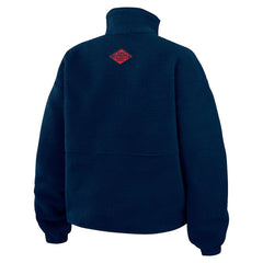 New England Patriots WEAR by Erin Andrews Women's Polar Fleece Half-Zip Jacket - Navy sale
