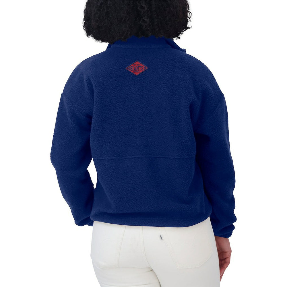 New York Giants WEAR by Erin Andrews Women's Polar Fleece Half-Zip Jacket - Royal discount