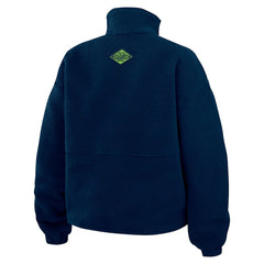 Seattle Seahawks WEAR by Erin Andrews Women's Polar Fleece Half-Zip Jacket - College Navy online