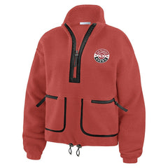 San Francisco 49ers WEAR by Erin Andrews Women's Polar Fleece Half-Zip Jacket - Scarlet on sale