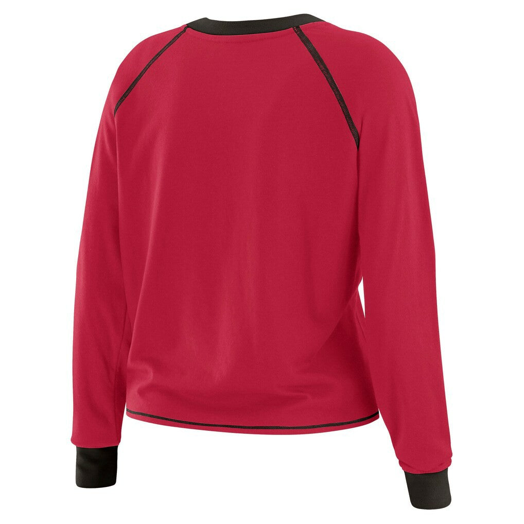 Arizona Cardinals WEAR by Erin Andrews Women's Tie-Front Long Sleeve Top - Cardinal/Black sale