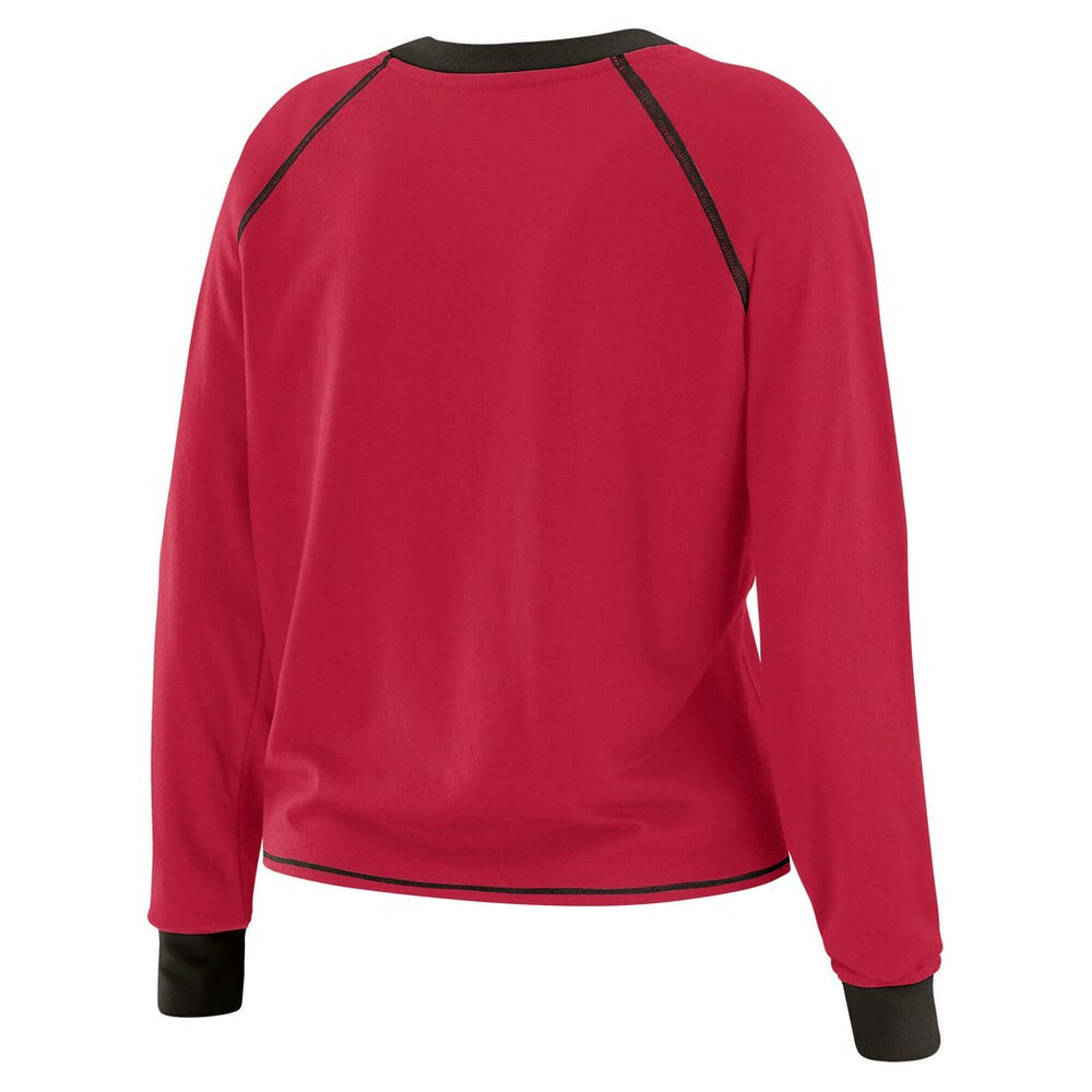 Arizona Cardinals WEAR by Erin Andrews Women's Tie-Front Long Sleeve Top - Cardinal/Black sale