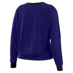 Baltimore Ravens WEAR by Erin Andrews Women's Tie-Front Long Sleeve Top - Purple/Black cheap
