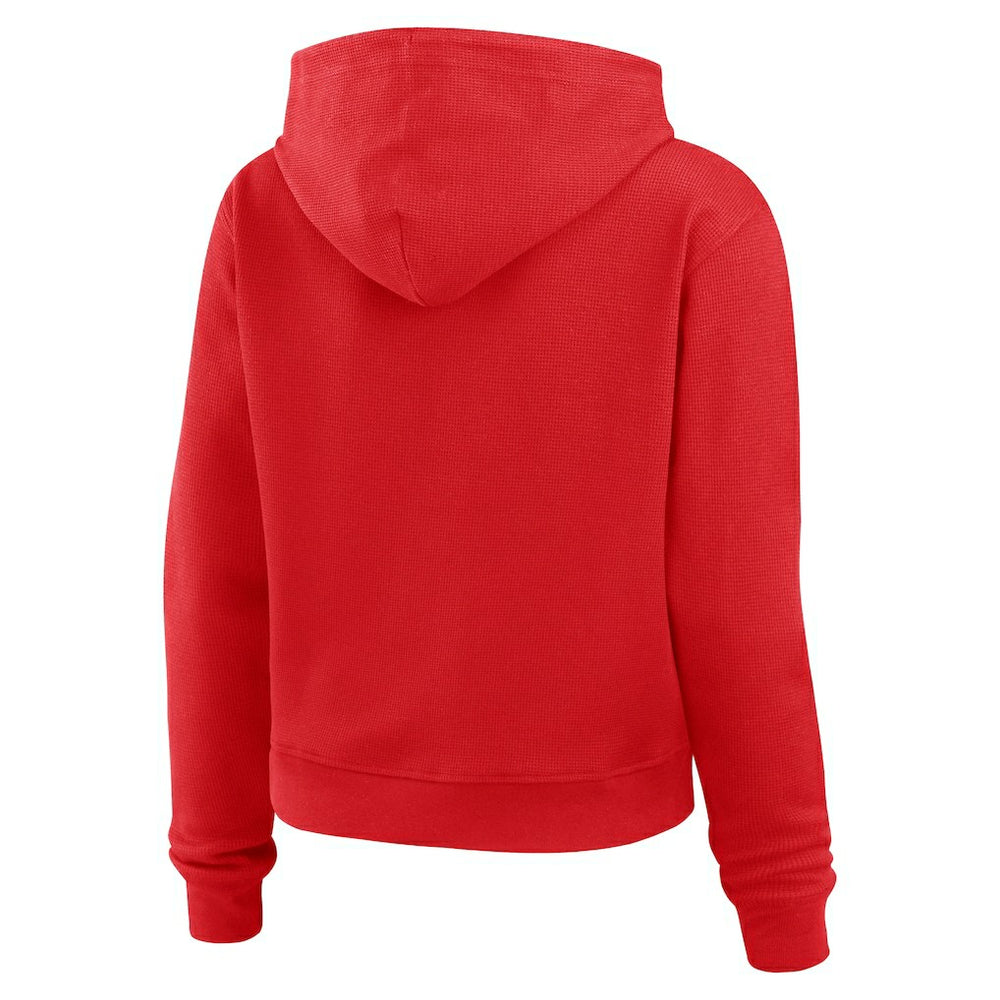 Atlanta Falcons WEAR by Erin Andrews Women's Waffle Hoodie Pullover Top - Scarlet online