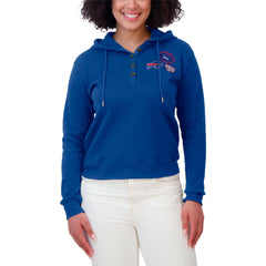 Buffalo Bills WEAR by Erin Andrews Women's Waffle Hoodie Pullover Top - Royal cheap