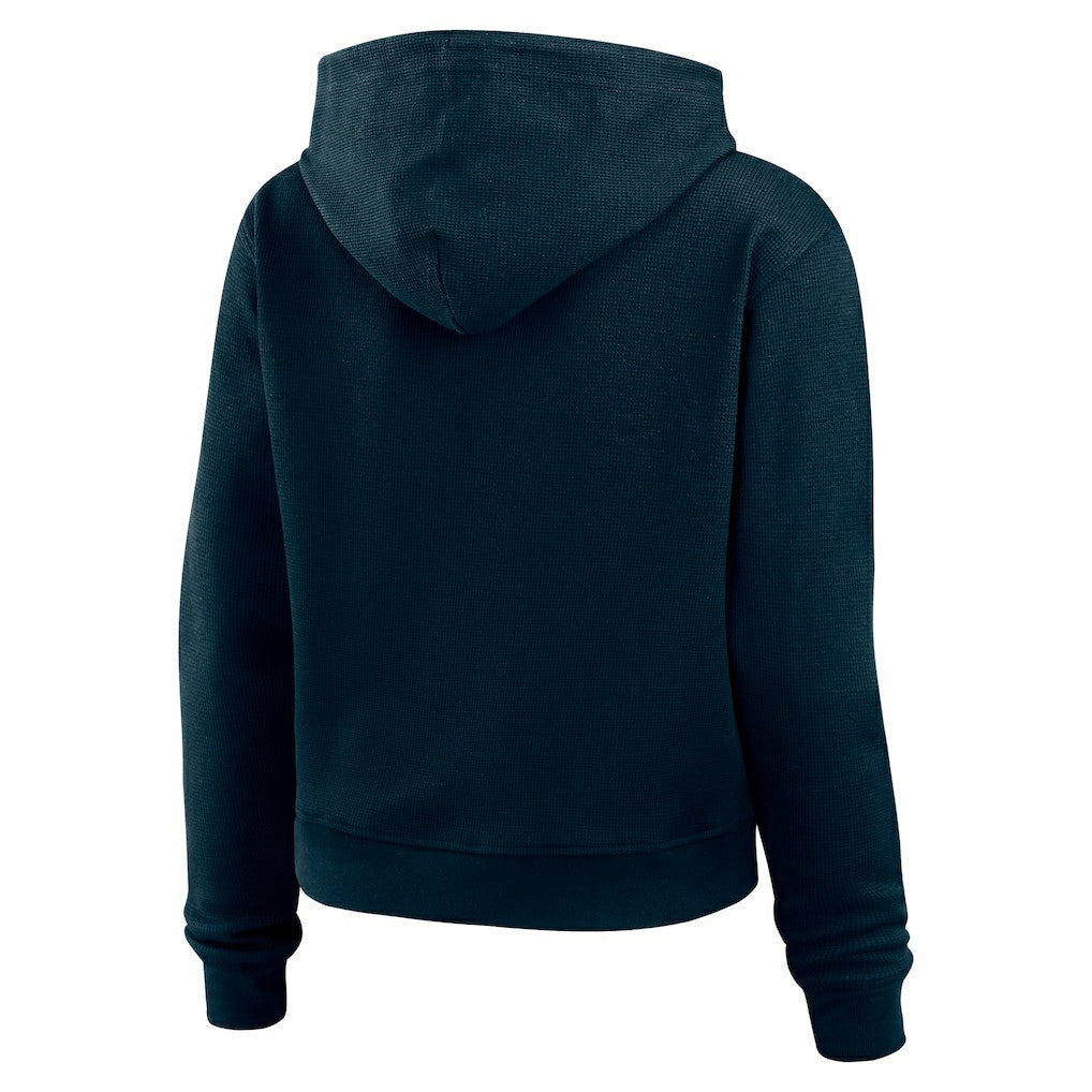 Chicago Bears WEAR by Erin Andrews Women's Waffle Hoodie Pullover Top - Navy cheap