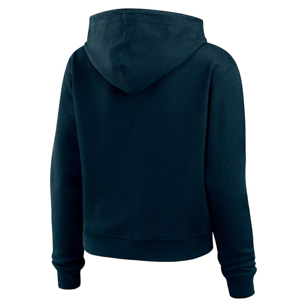Chicago Bears WEAR by Erin Andrews Women's Waffle Hoodie Pullover Top - Navy cheap