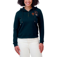 Chicago Bears WEAR by Erin Andrews Women's Waffle Hoodie Pullover Top - Navy cheap
