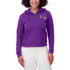 Minnesota Vikings WEAR by Erin Andrews Women's Waffle Hoodie Pullover Top - Purple for sale
