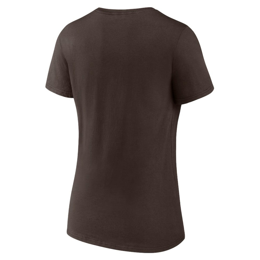 San Diego Padres Women's Local V-Neck T-Shirt - Brown