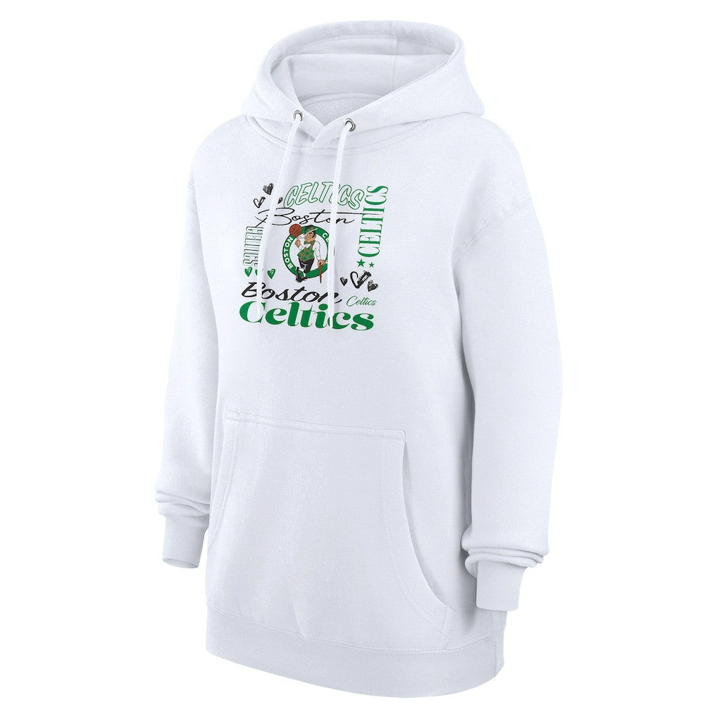 Boston Celtics G-III 4Her by Carl Banks Women's Team Collage Graphic Fleece Pullover Hoodie - White outlet