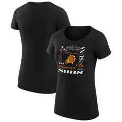 Phoenix Suns G-III 4Her by Carl Banks Women's Super-Slim Fit Lightweight Team Name Collage Graphic T-Shirt - Black discount