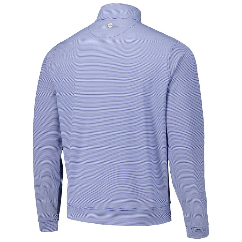 Texas Rangers Peter Millar Perth Sugar Stripe Performance Quarter-Zip Top - Royal