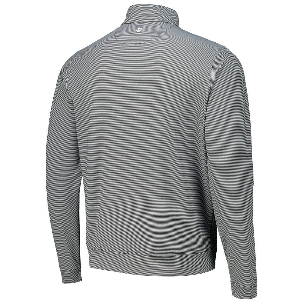Cincinnati Reds Peter Millar Perth Sugar Stripe Performance Quarter-Zip Top - Black
