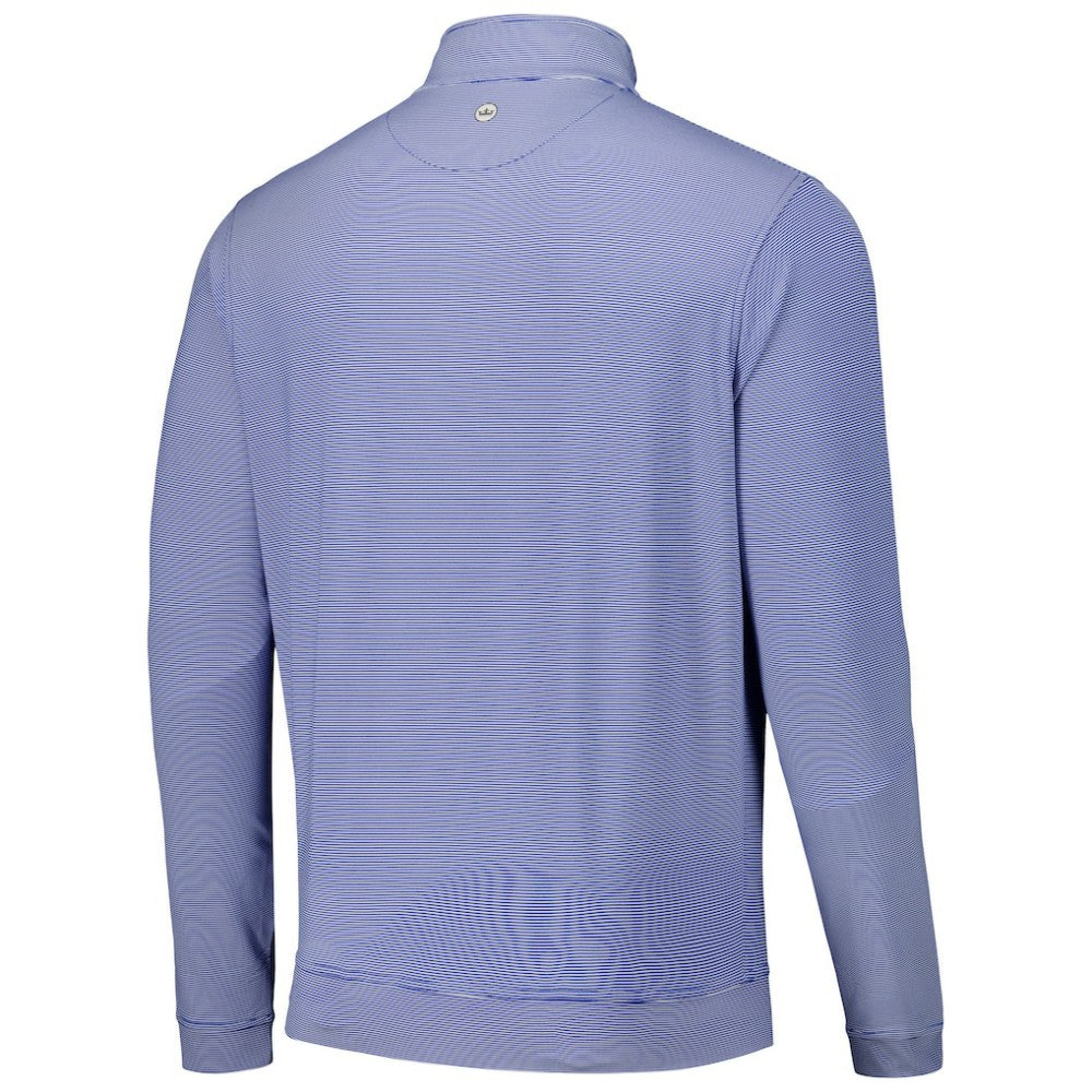 Los Angeles Dodgers Peter Millar Perth Sugar Stripe Performance Quarter-Zip Top - Royal