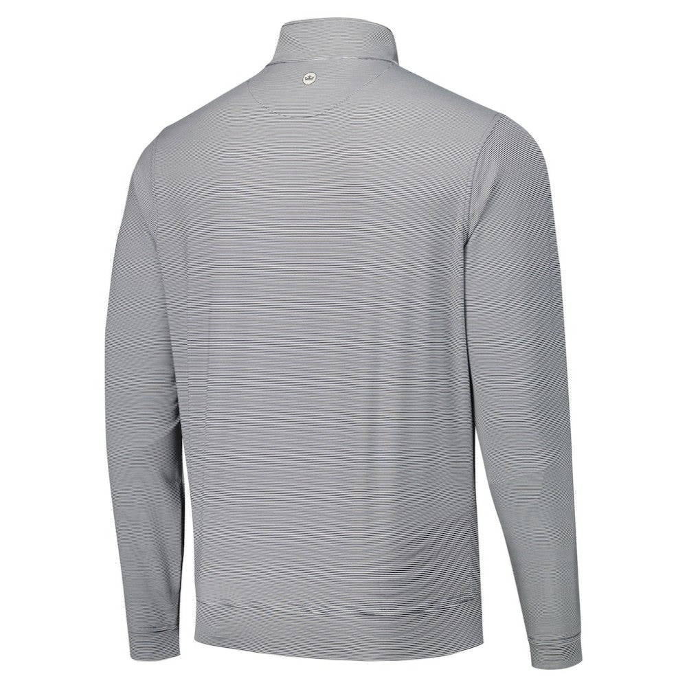 San Francisco Giants Peter Millar Perth Sugar Stripe Performance Quarter-Zip Top - Black