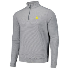 San Diego Padres Peter Millar Perth Sugar Stripe Performance Quarter-Zip Top - Black