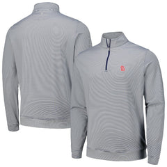 St. Louis Cardinals Peter Millar Perth Sugar Stripe Performance Quarter-Zip Top - Navy
