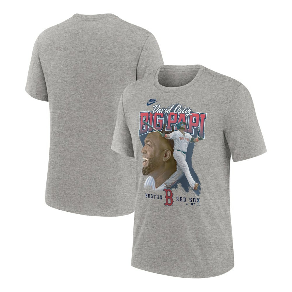David Ortiz Boston Red Sox Cooperstown Collection Player Local T-Shirt - Heather Gray | Nike