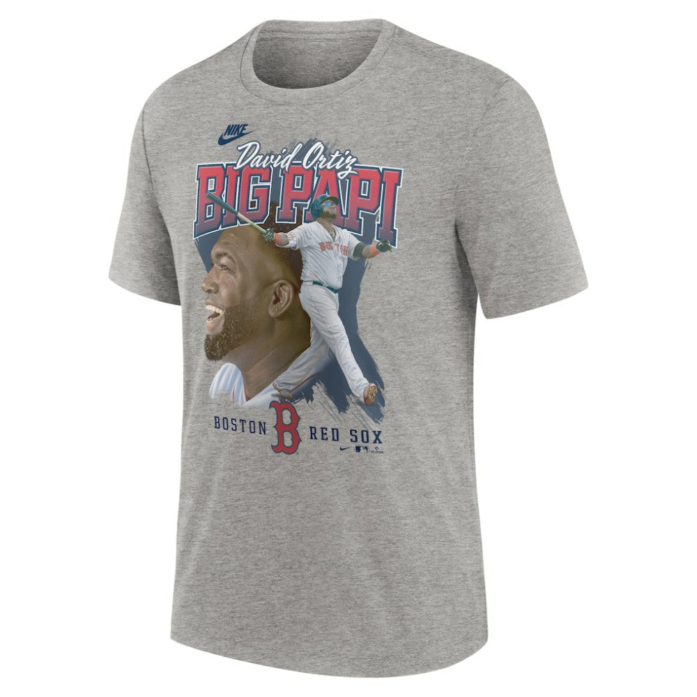David Ortiz Boston Red Sox Cooperstown Collection Player Local T-Shirt - Heather Gray | Nike
