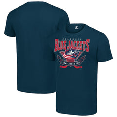 Columbus Blue Jackets Starter Team Logo Graphic T-Shirt Navy