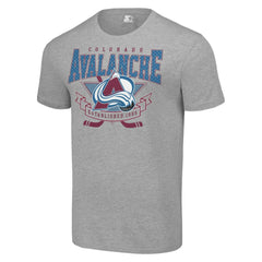 Colorado Avalanche Starter Team Logo Graphic T-Shirt Heather Gray