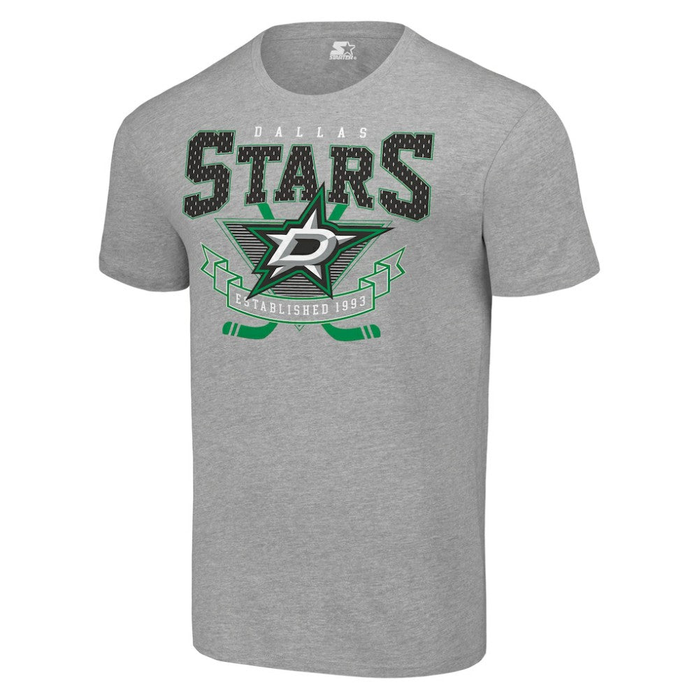 Dallas Stars Starter Team Logo Graphic T-Shirt Heather Gray