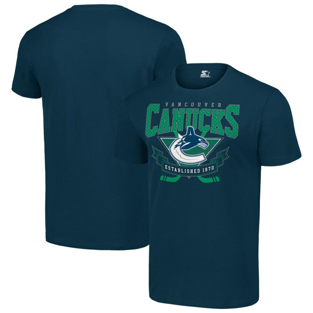 Vancouver Canucks Starter Team Logo Graphic T-Shirt Navy