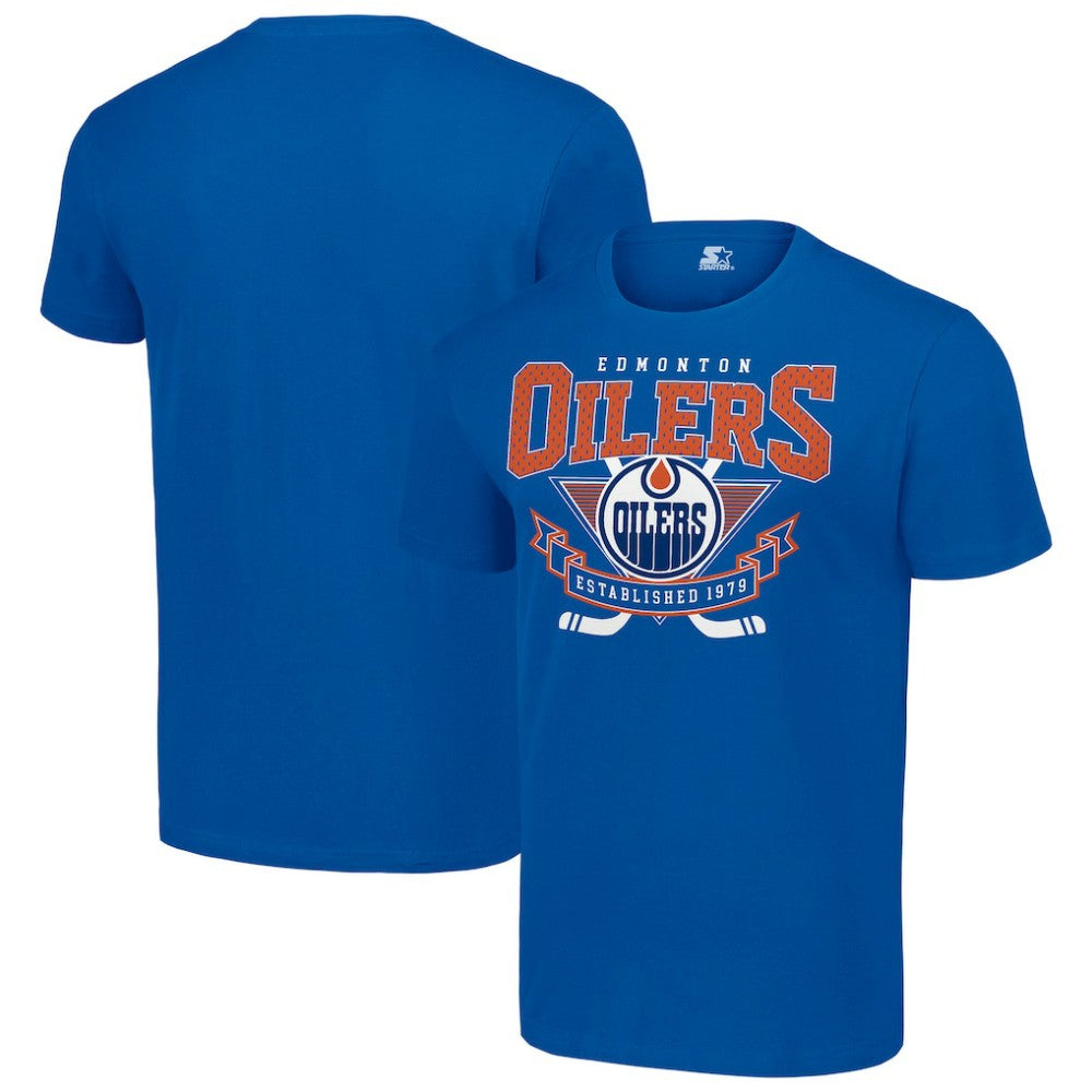 Edmonton Oilers Starter Team Logo Graphic T-Shirt Royal
