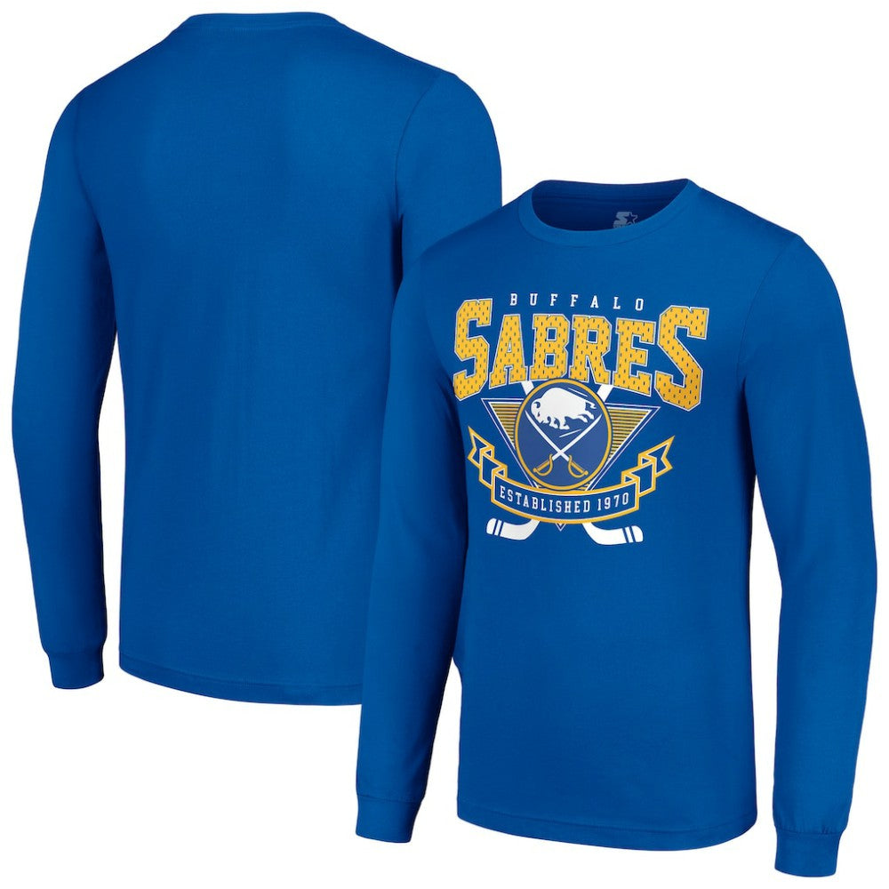 Buffalo Sabres Starter Team Logo Graphic Long Sleeve T-Shirt Royal