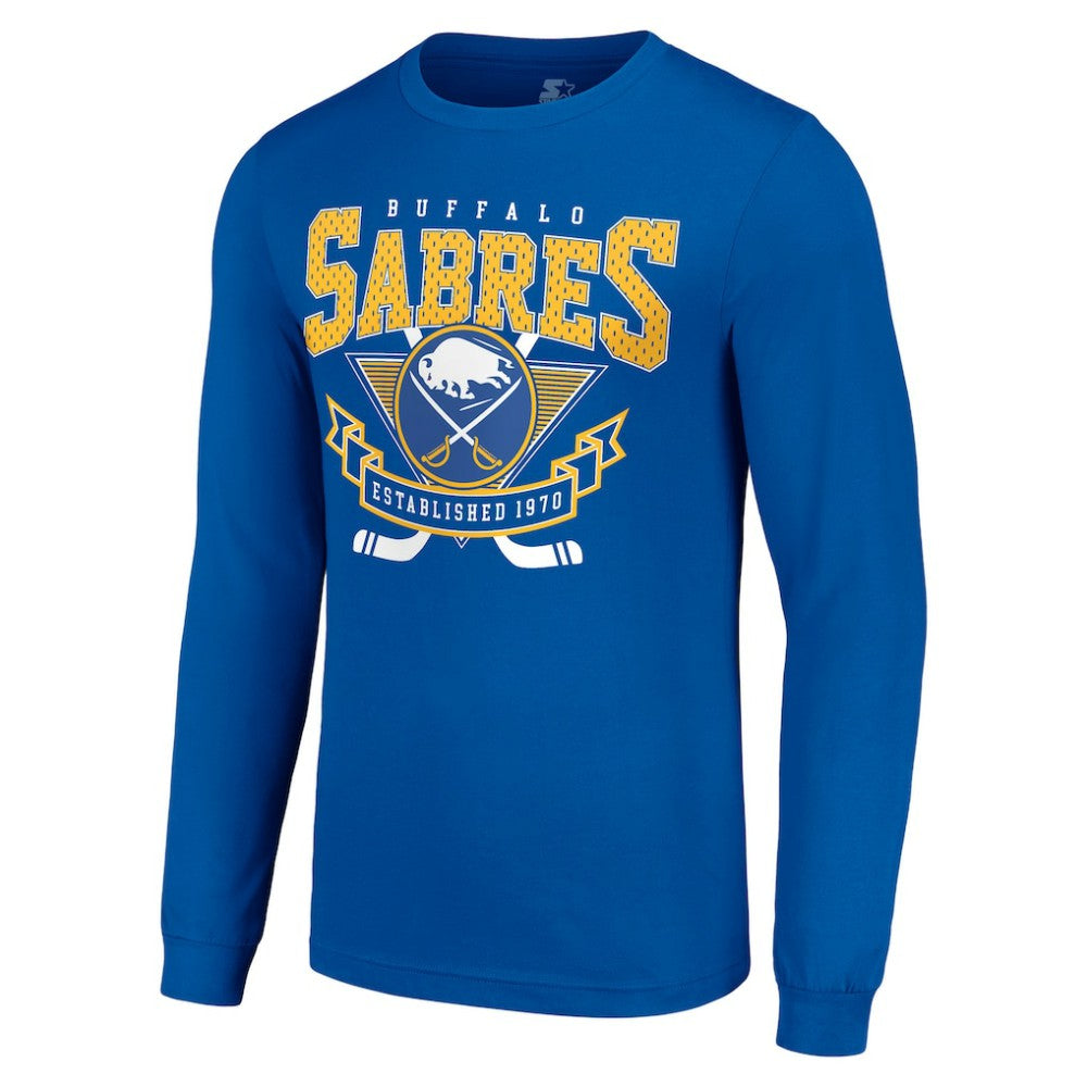 Buffalo Sabres Starter Team Logo Graphic Long Sleeve T-Shirt Royal